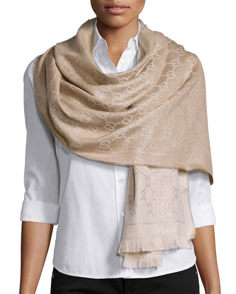 gucci scarf metallic|gucci scarf clearance.